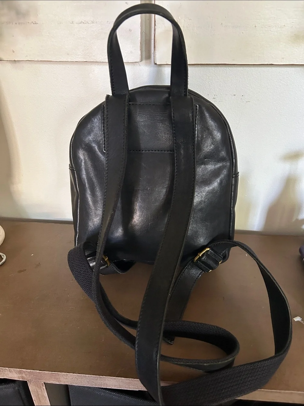 Madewell Lorimer Leather Mini Backpack
